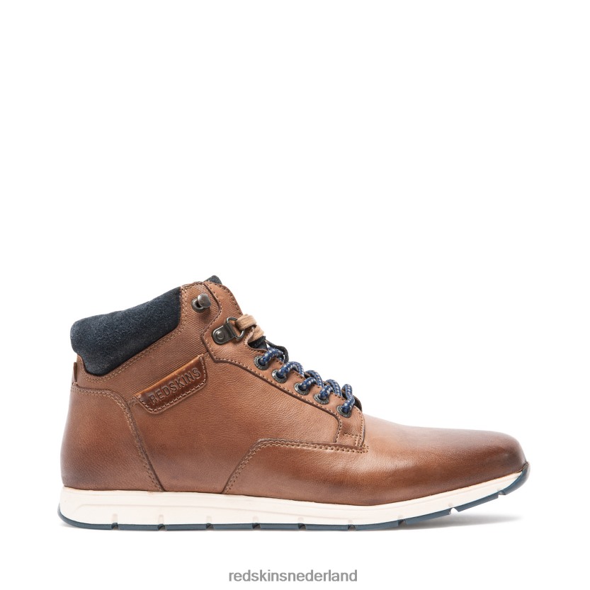 sportschoenen | Redskins Footwear Helaas leren sneakers cognac + marine Heren N84V06171 - Redskins Slippers