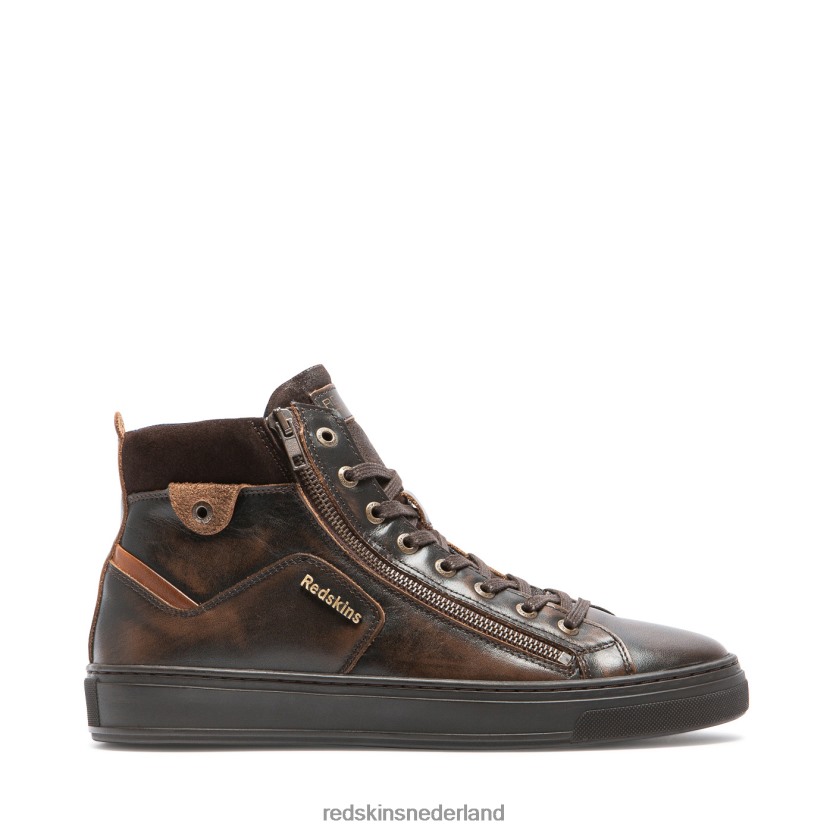 sportschoenen | Redskins Footwear Hopesi leren sneakers tabak Heren N84V0659 - Redskins Sneakers
