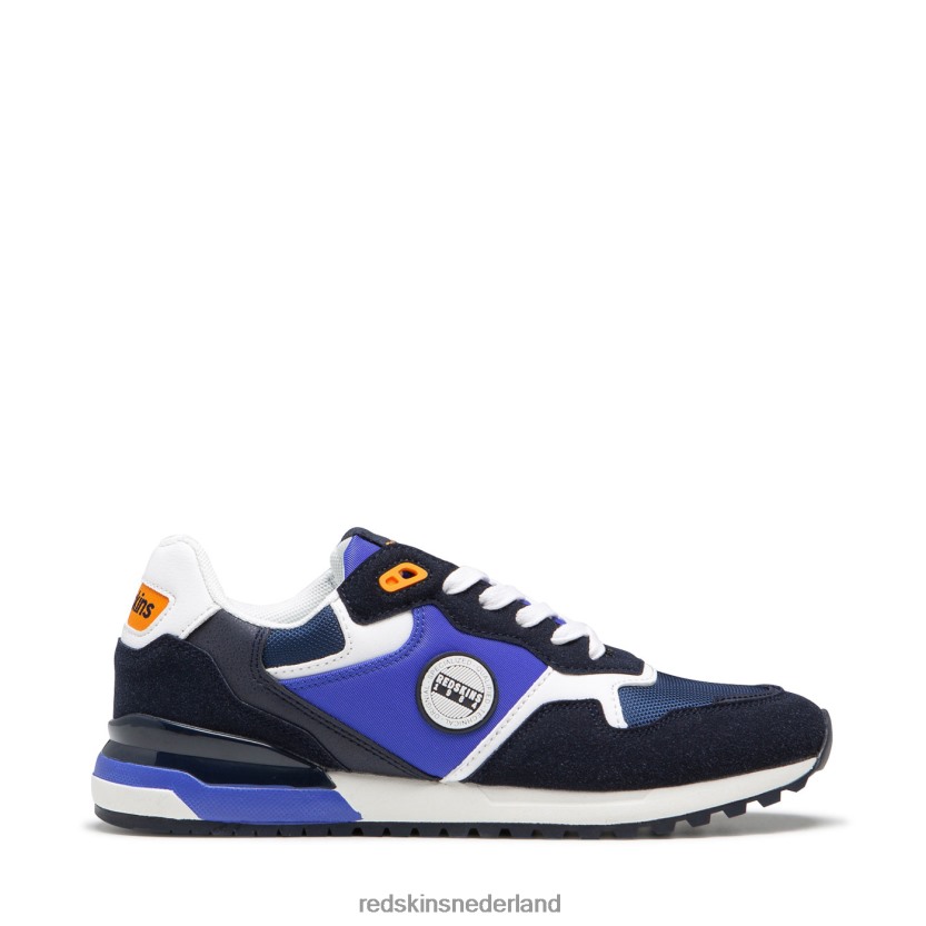 sportschoenen | Redskins Footwear oyati textiel sneakers marine + wit + oranje Heren N84V0653 - Redskins Sneakers